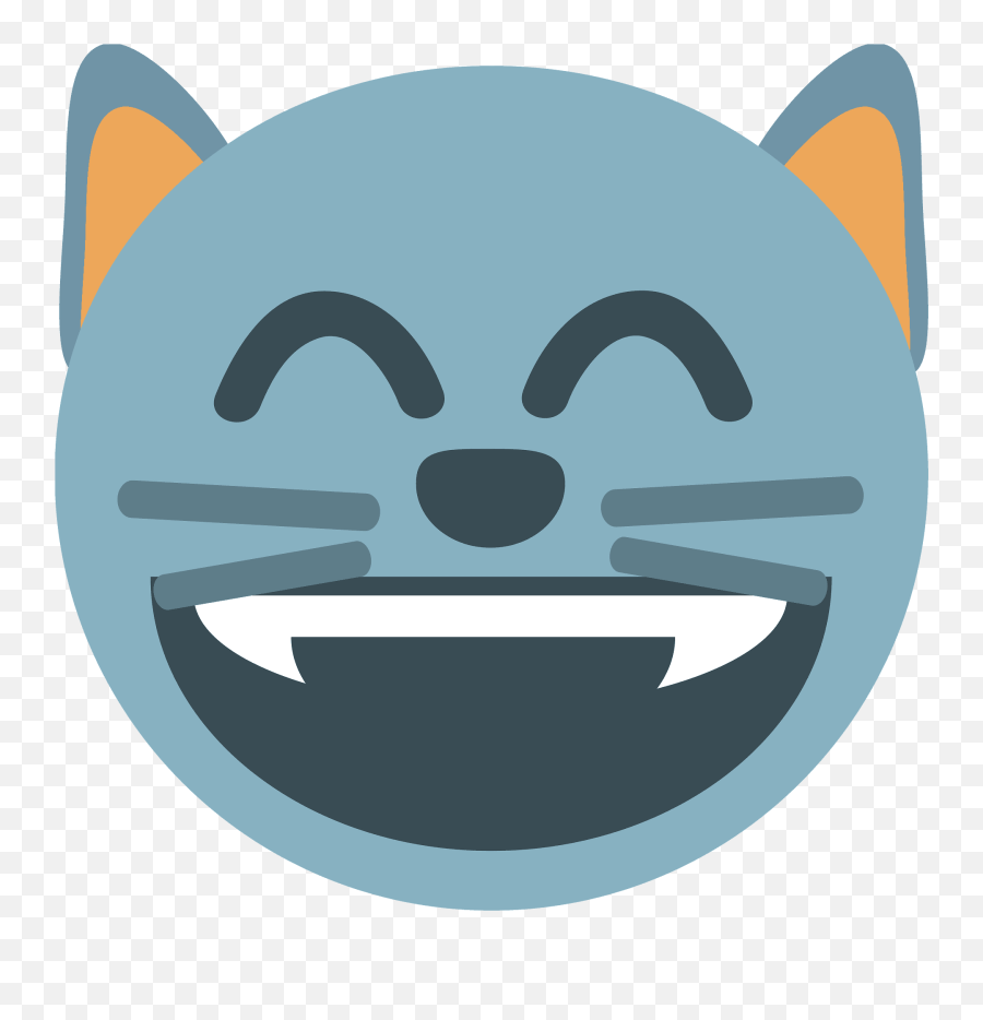 Grinning Cat With Smiling Eyes Emoji - Joypixels1 0,Blue Eyes Emoji