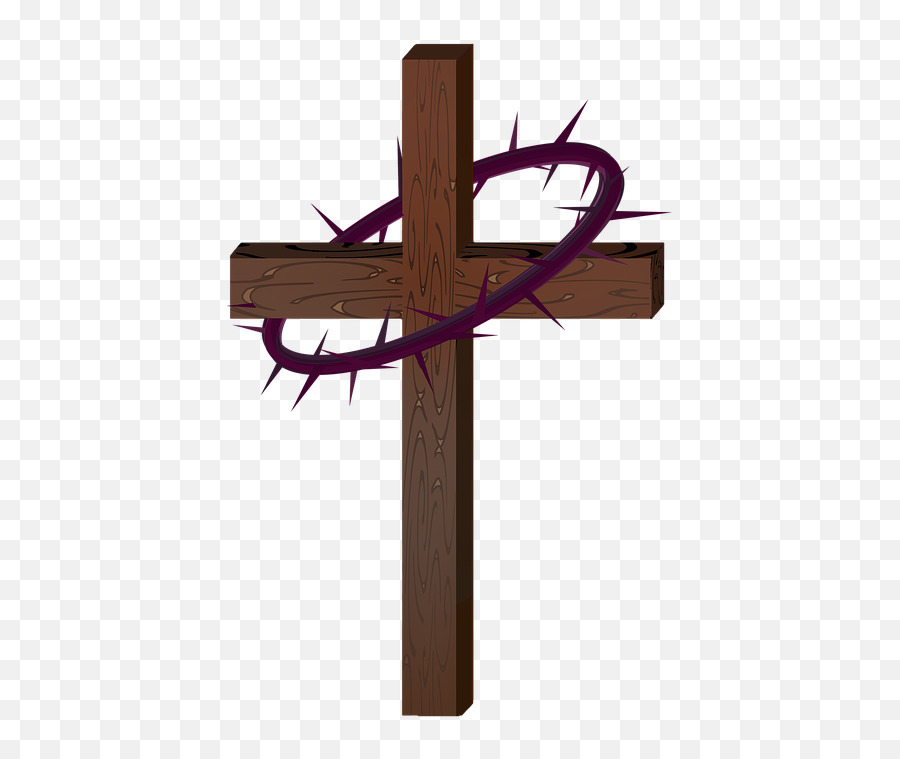 Lent - Cross With Crown Of Thorns Png Emoji,Religious Crown Emoticons