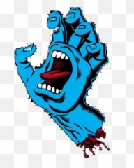 Santa Cruz Screaming Hand Logo Psd Official Psds - Santa Cruz Screaming Hand Emoji,Screaming Emoji No Background