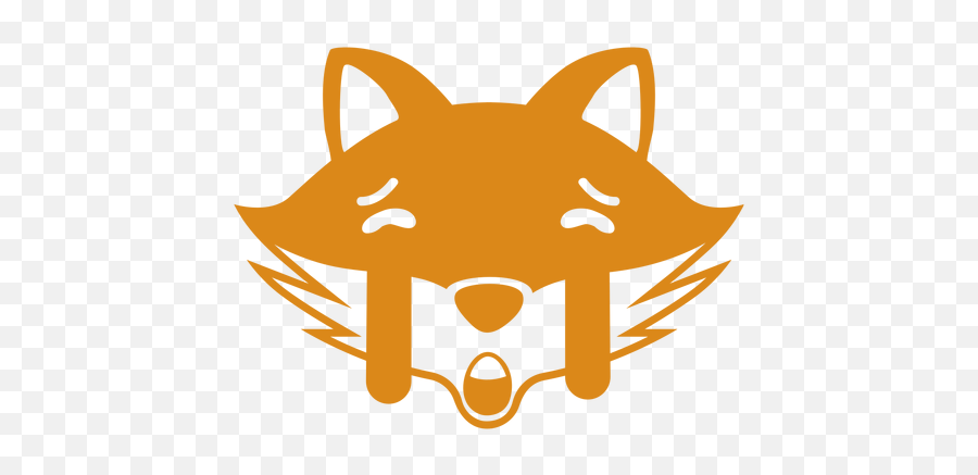 Fox Sad Head Muzzle Flat Transparent - Zorros Enamorado Emoji,Fox Amnimal Emotions