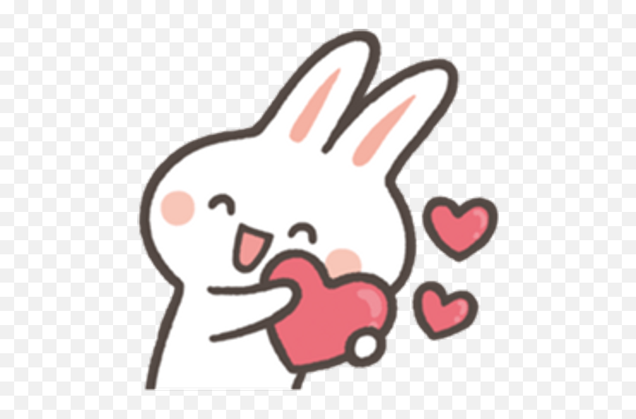 Sticker Maker - Rabbit Bobo 1 Girly Emoji,Kanahei Rabbit Emoticon