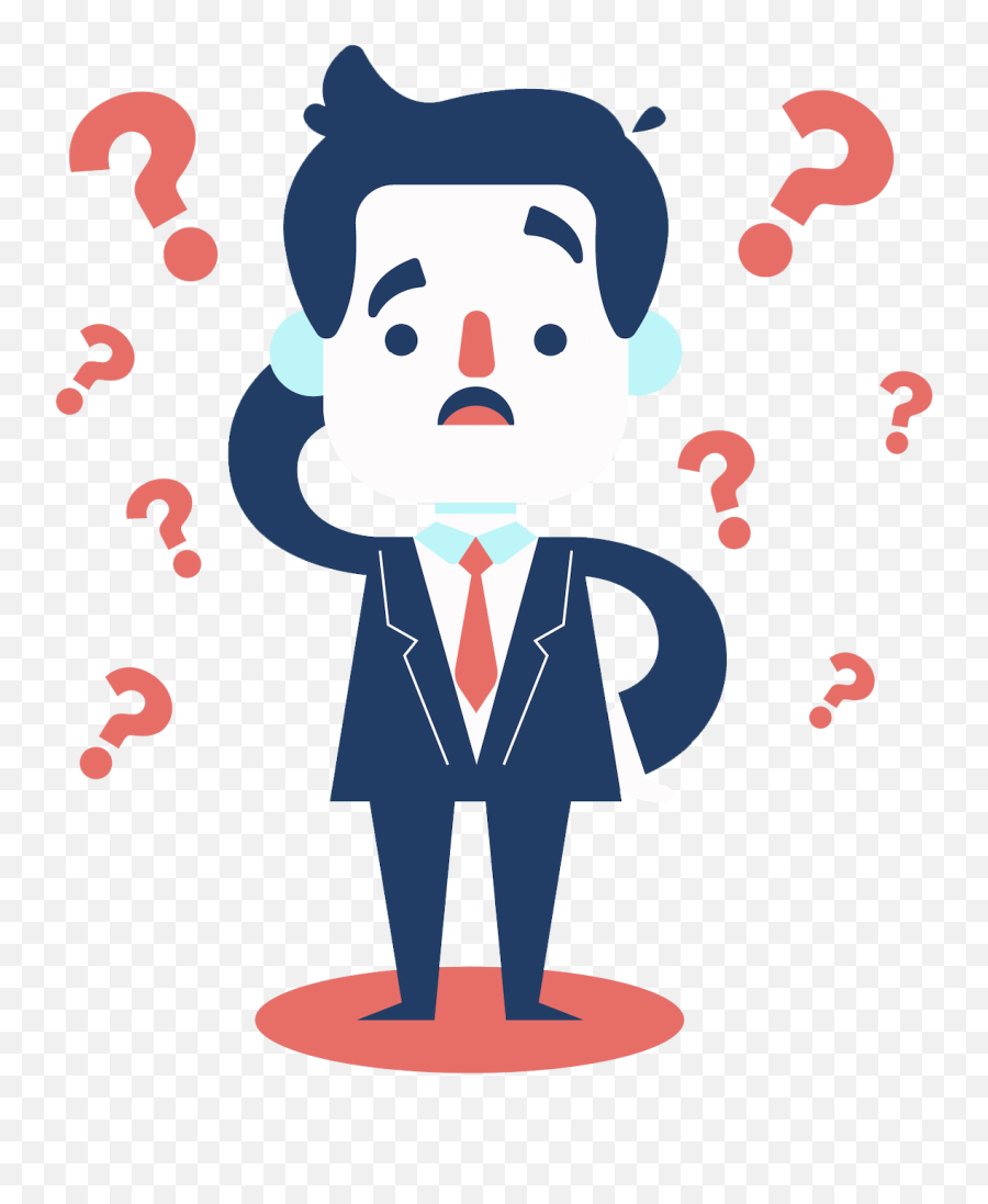 Question Mark Clipart - Man Question Clipart Png Emoji,Guys Who Use Lots Of Exclamation Marks And Emoticons