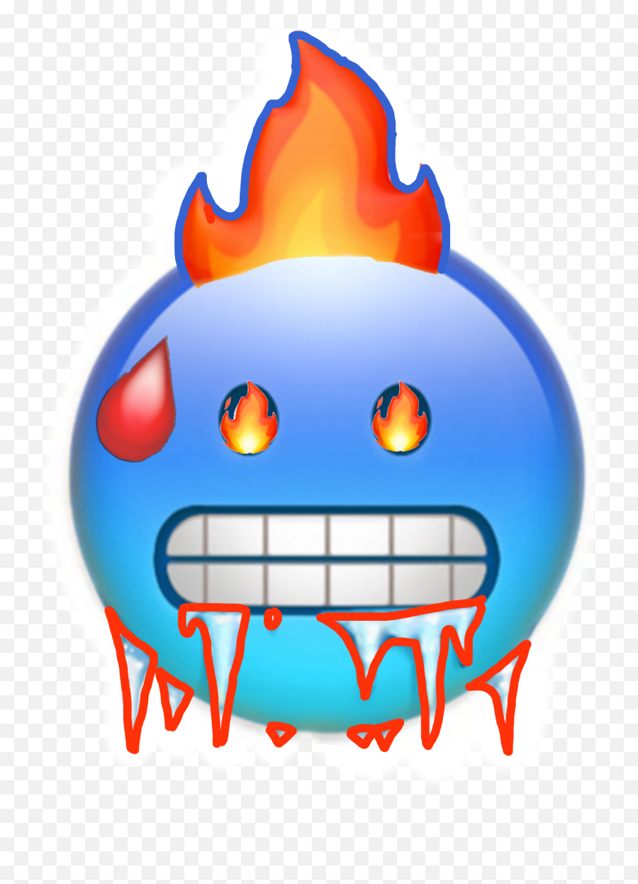 Emoji Cold Hot Sticker By Mybe - Happy,Bear And Hot Emoji