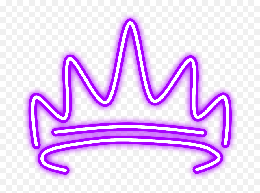 Neon Glow Crown Purple Hat Freetoedit - Glowing Neon Crown Png Emoji,Glow Emoji