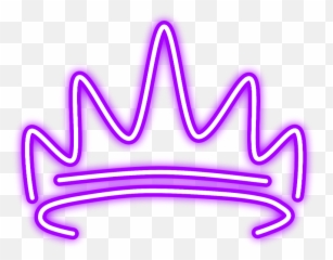 Neon Glow Crown Purple Hat Freetoedit - Glowing Neon Crown Png Emoji,Glow Emoji