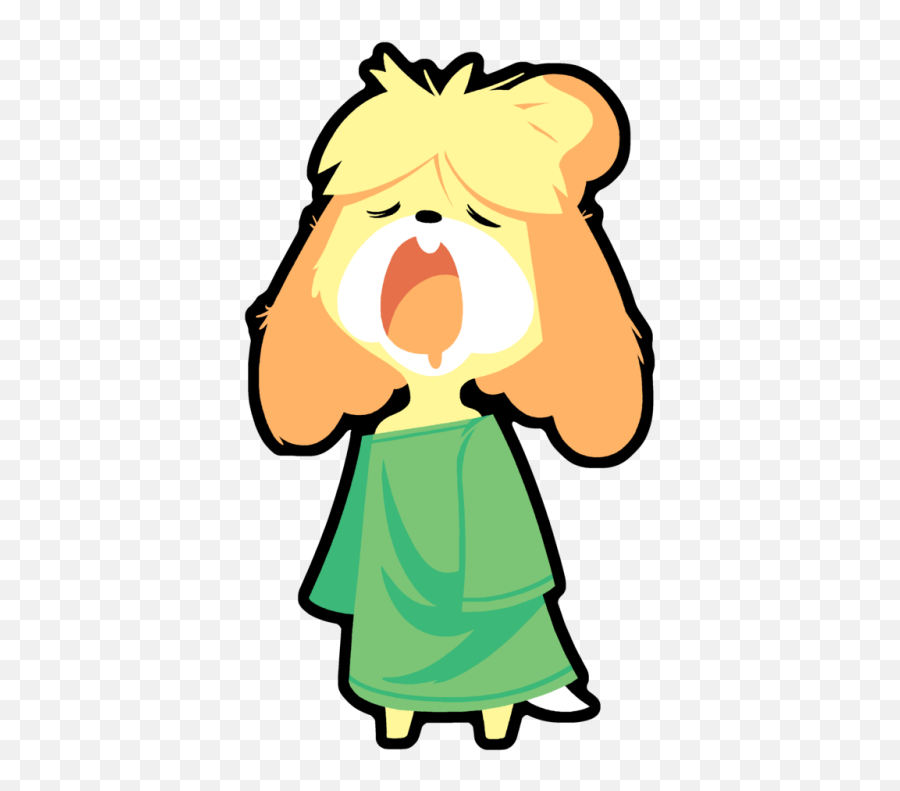 Sleepy Belle - Animal Crossing Isabelle Sleepy Emoji,Animal Crossing New Leaf Emotions