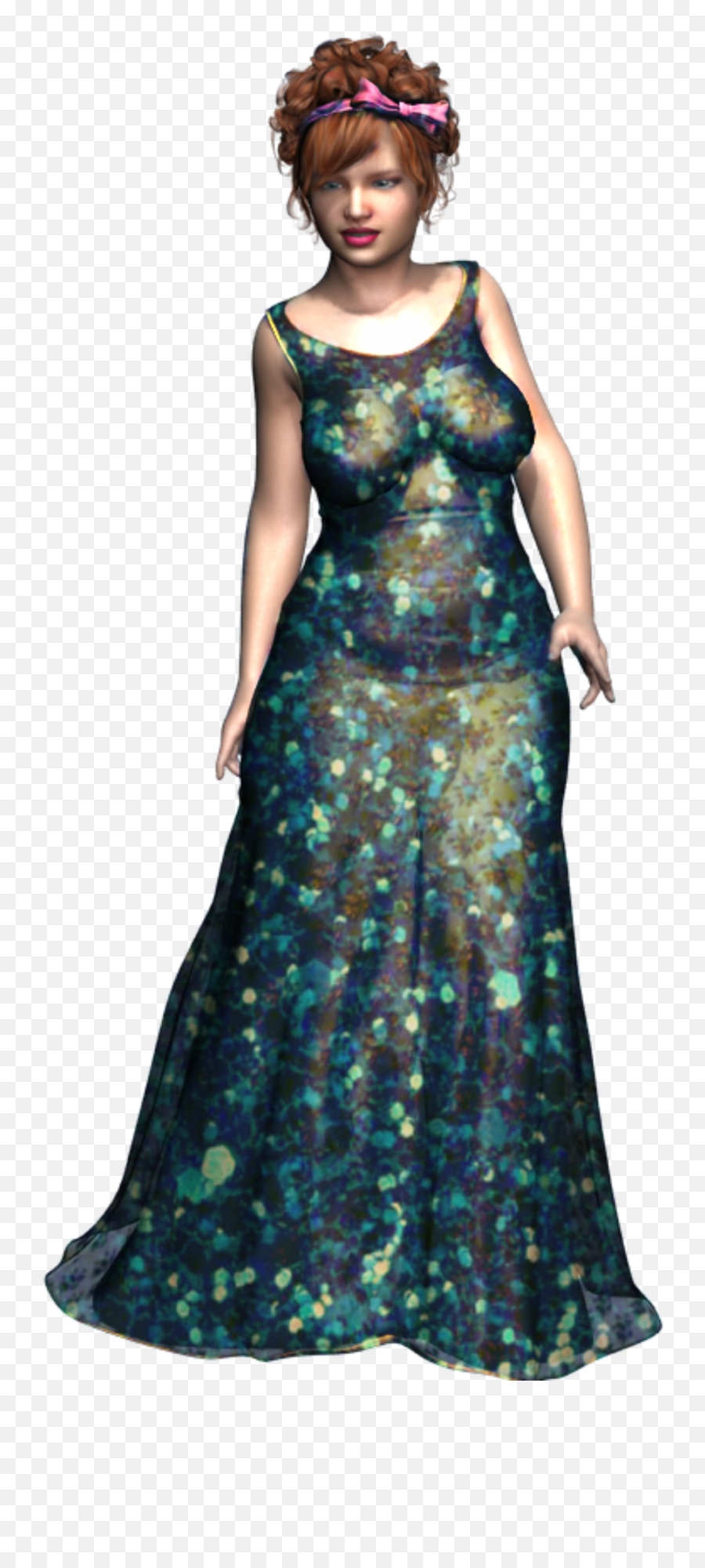 A Woman In An Elegant Dress Drawing - Elegant Dress Png Emoji,Emotions Dress