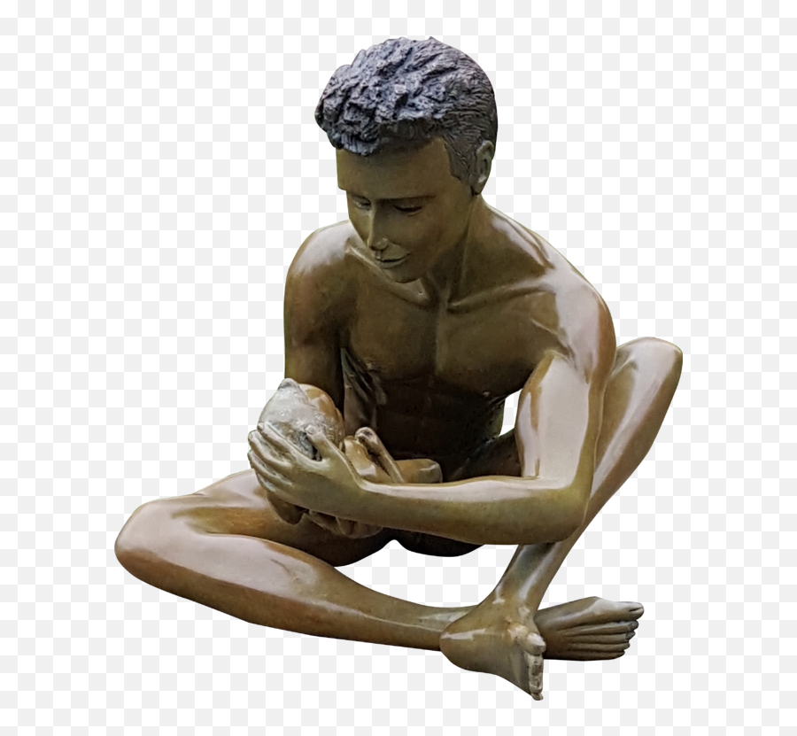 Sculpture Bronze - Sitting Emoji,Work Emotion Bronze