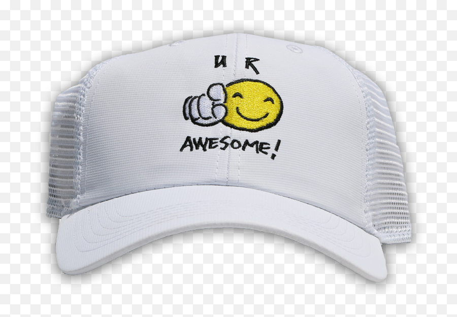 U R Awesome Put A Smile On Someoneu0027s Face Ur - Awesomecom Emoji,Emoticon With A Baseball Cap