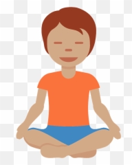 Person In Lotus Position Emoji Clipart - Lotus Position,Meditate Emoji