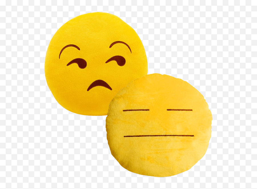 Ultra Plush Emoji Pillows - Happy,Moan Emoji