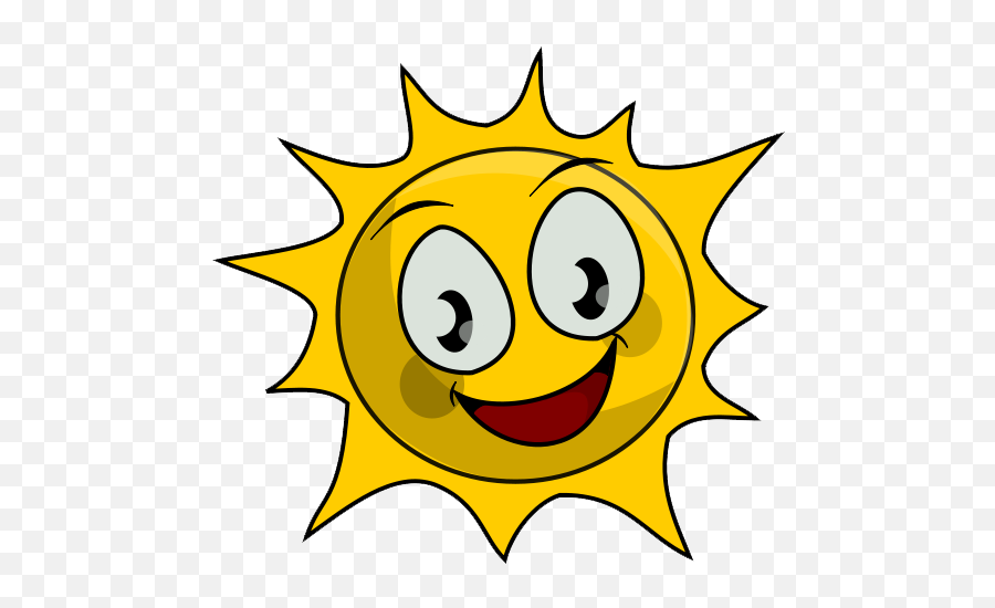 Clip Art Sunny Day Cartoon - Clip Art Library Sun To Print Out Emoji,Windy Emoji