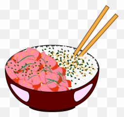 Rice Clipart Plate Drawing Rice Plate Drawing Transparent - Poke Bowl Clipart Png Emoji,Rice And Bacgon Emoji