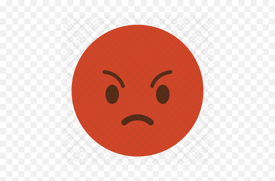 Angry Face Icon Of Flat Style - Happy Emoji,Sad Angry Emoji