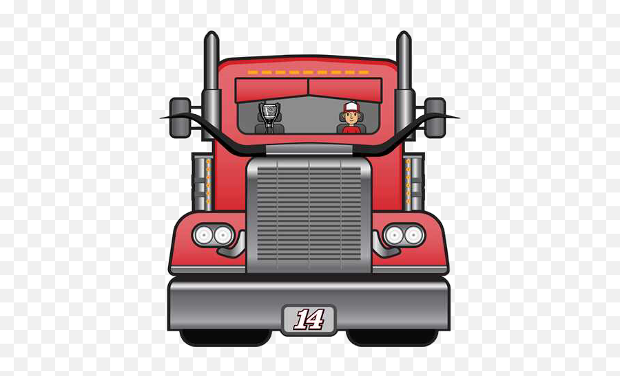 Truck Emoji Car Red America Sticker - Commercial Vehicle,Nascar Emoji