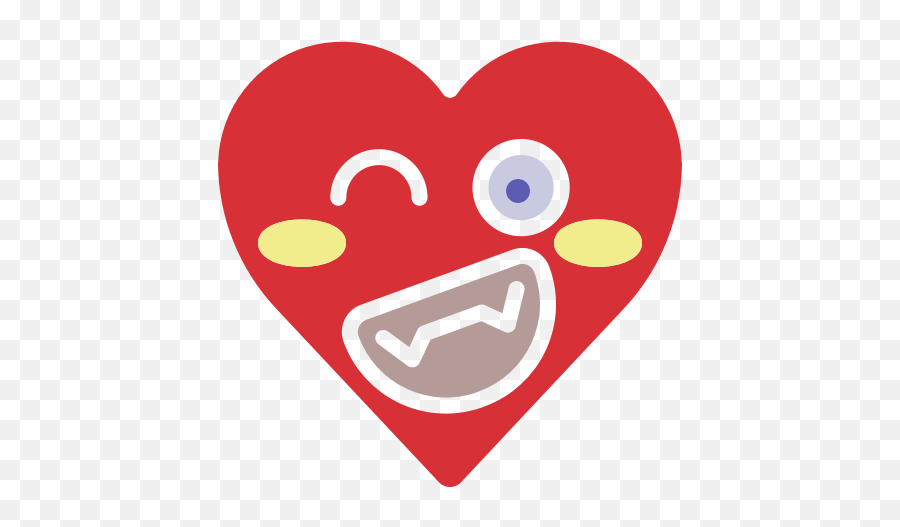 Emoji Emotion Funny Happy Heart - Happy,Funny Emoji Transparent