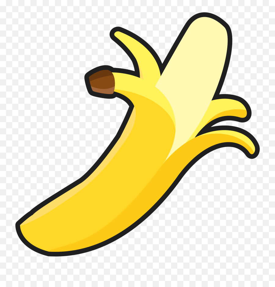 Banana Peel Sundae Clip Art - Banana Outline Cliparts Png Transparent Background Banana Peel Clipart Emoji,Banana Emoji Png