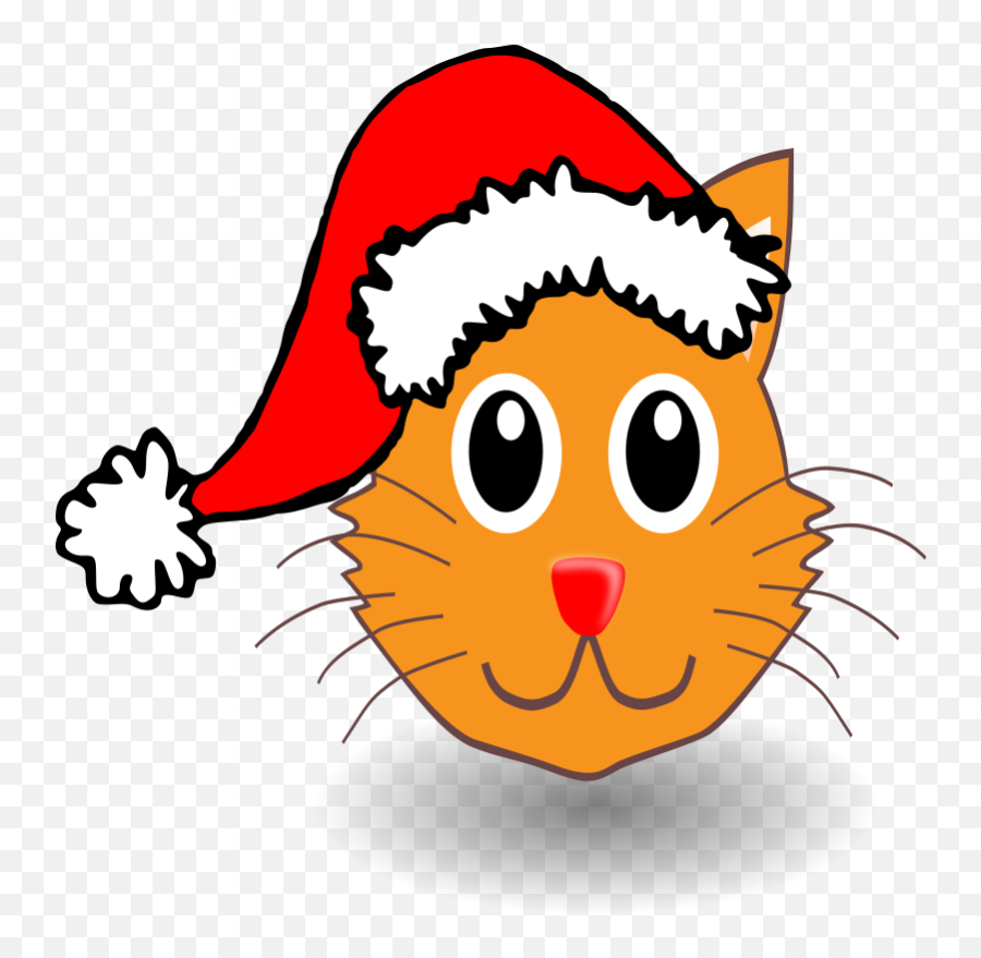 Christmas Hat Drawing Png - Bonnet De Noel Dessin Png Emoji,Cat Face Emotion