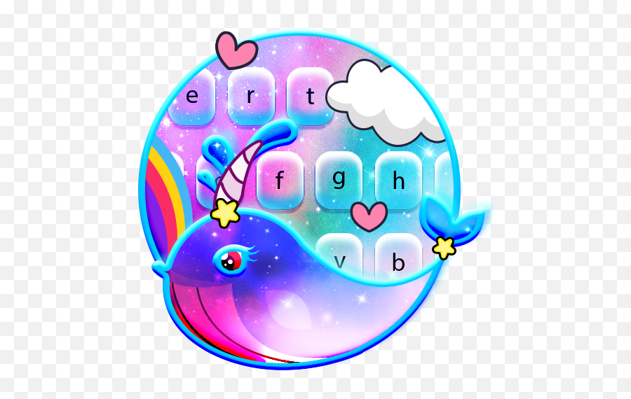 Unicorn Whales - Dot Emoji,Teclados Emojis Gratis
