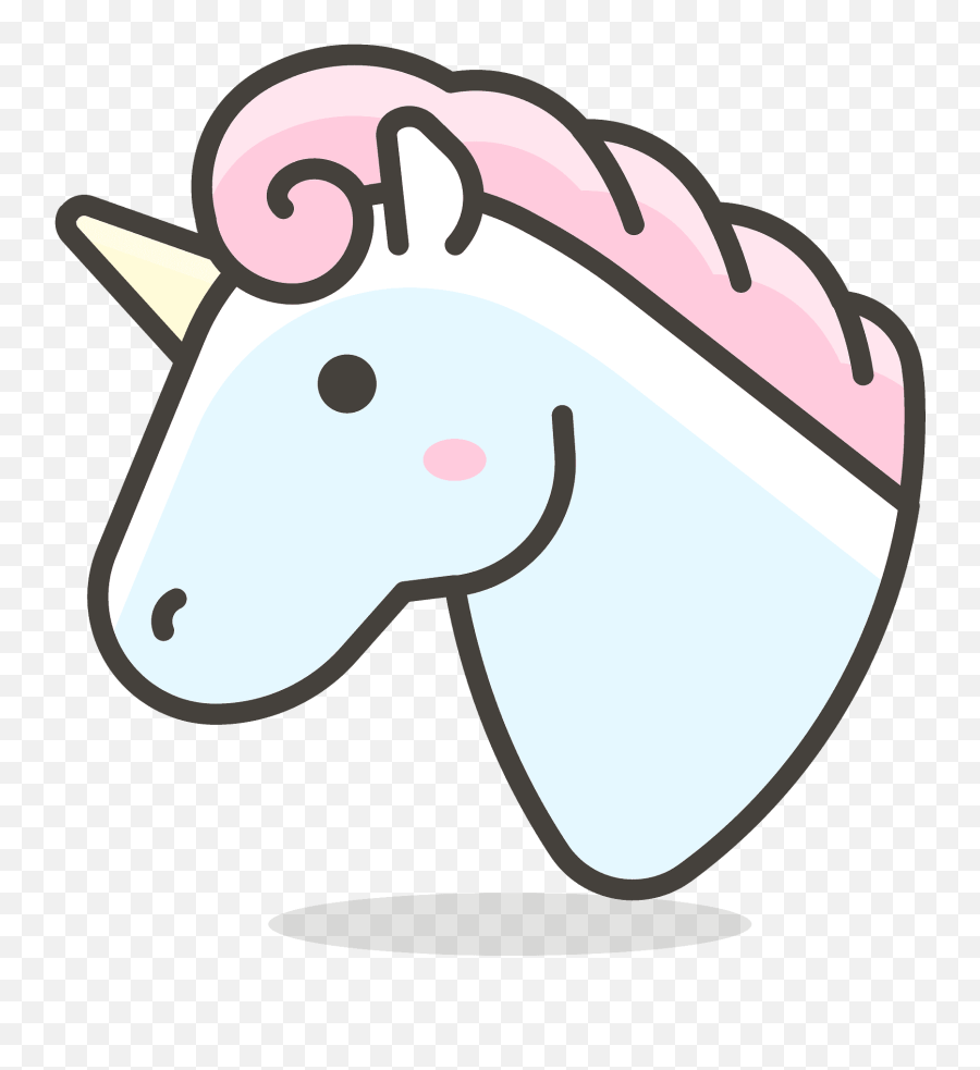 Unicorn Emoji Icon Of Colored Outline - Unicorn Icon Free,Unicorn Emoji