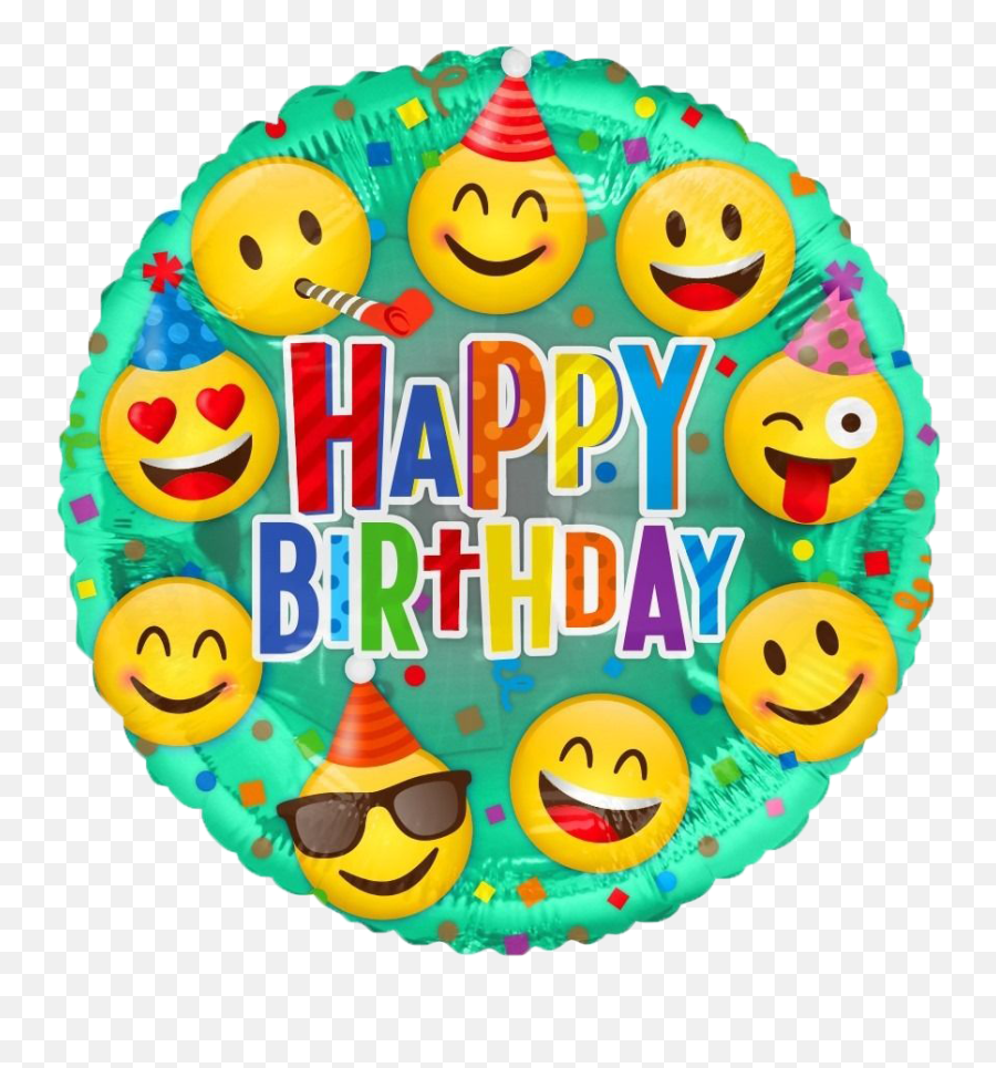 Ballon Happy Birthday Smileys - Recycle Happy Birthday Smiley Balloons Emoji,Surpise Emoticon