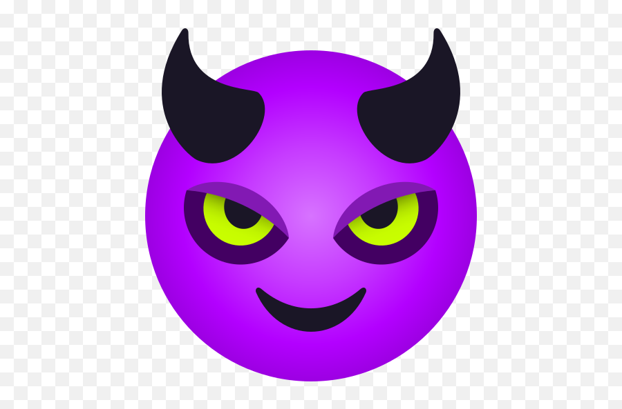 Emoji Smiling Devil Face Horns Wprock - Diabo Emoji,Pensive Emoji