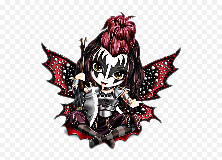 Fairy Genesimmons Kisstheband Axe - Hamilton Collection Jasmine Becket Griffith Fairy Emoji,Gene Simmons Emoji