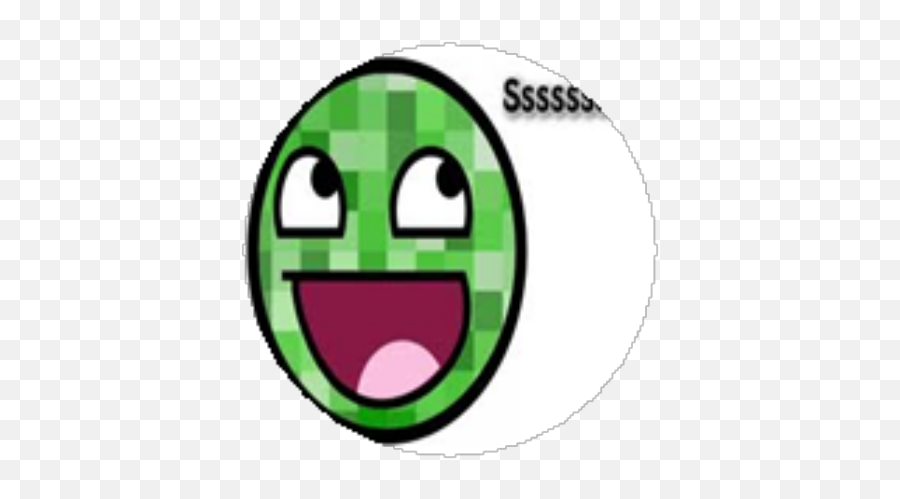Creeper Epic Face - Creeper Smiley Emoji,Creeper Emoticon
