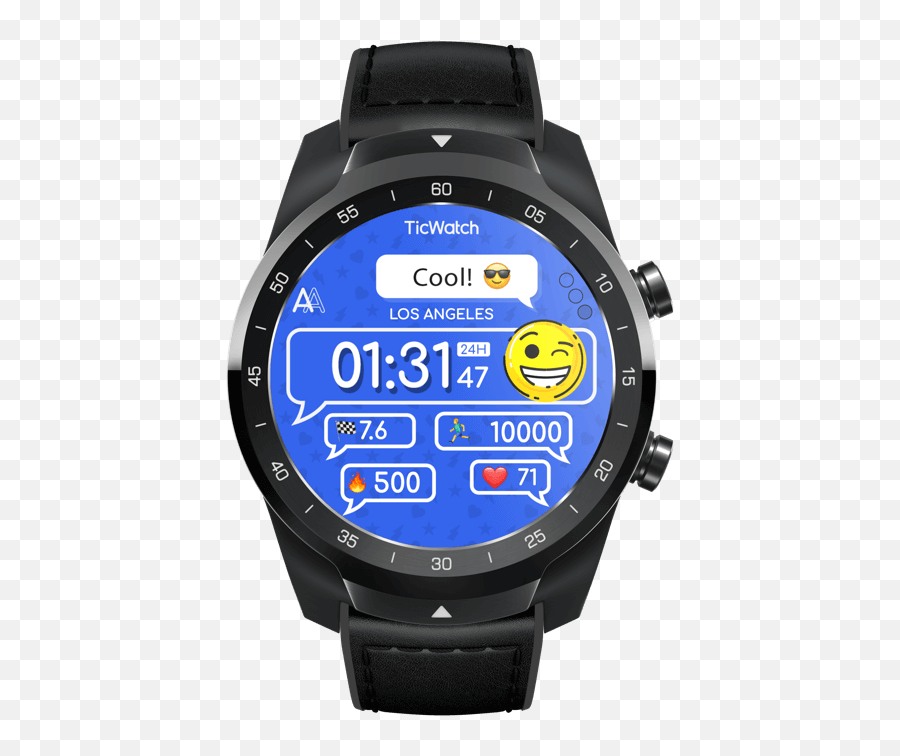 Introducing Emoji Watch Faces Presented - Ticwatch Pro Black,Emoji Face