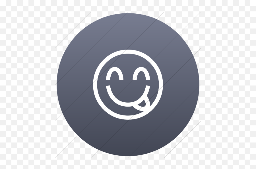 Flat Circle White - Dot Emoji,Face Savouring Delicious Food Emoji