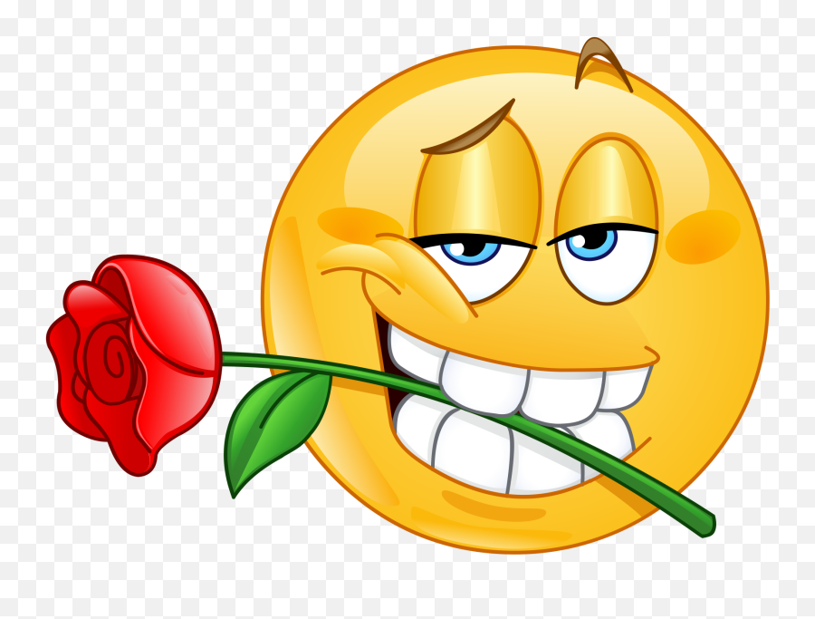 Rose In Mouth Emoji Decal - Emoji With Rose,Rose In Mouth Emoji
