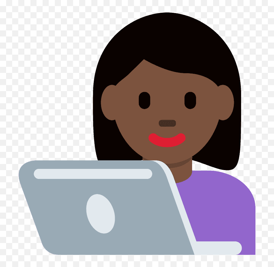 U200d Woman Technologist Dark Skin Tone Emoji - Svg Emojis,Working Emoji