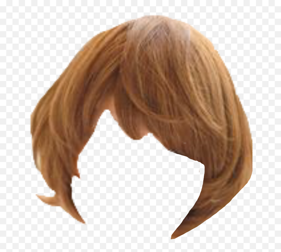 Hair Wig Asian Asianhair Bob Sticker - Blonde Wig Bob Png Transparent Emoji,Dumb Blonde Emoji