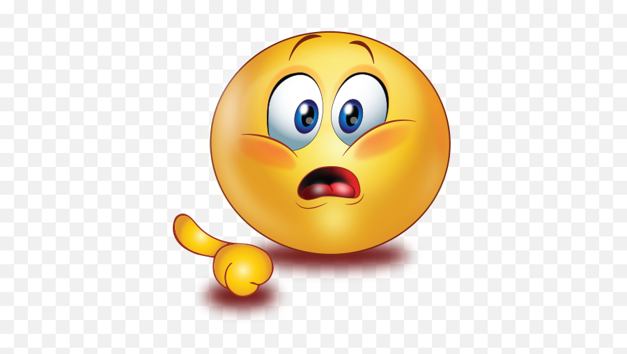 Frightened Scared Face Pointing Finger - Pointing Finger Smiley Face Emoji,Pointing Emoji