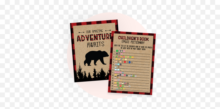 Lumberjack Hello Baby Paperie - Grizzly Bear Emoji,Books Emoji Png