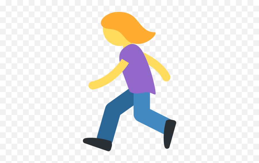 Woman Running Emoji - Mujer Corriendo Emoji,Girl Running Emoji