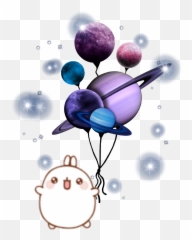 The Most Edited Molang Picsart - Galaxy Ballons Png Emoji,Molang Emoji