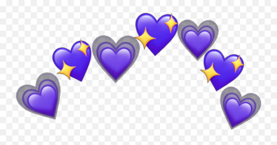 Purple Heart Hearts Sticker - Purpl3 Hearts Crown Png Emoji,Purple H Eart Emoji