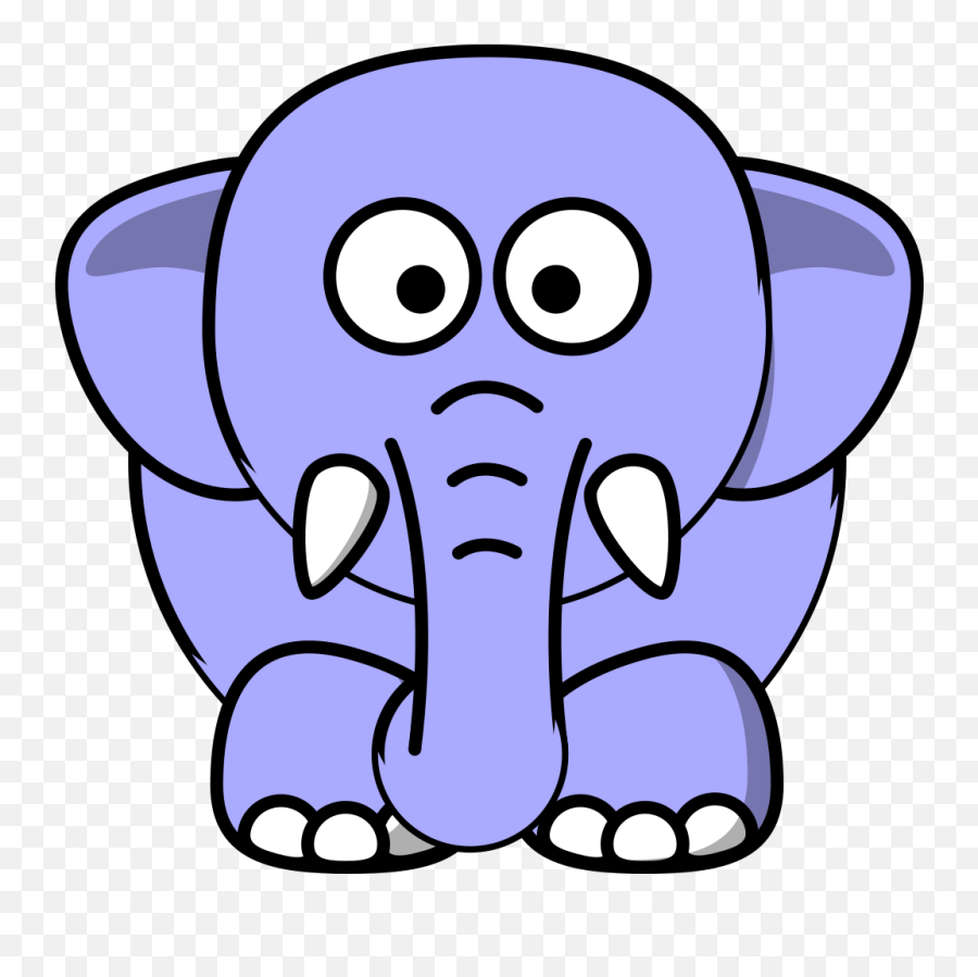 Elephant Face Clip Art - Heavy Objects Clip Art Png Cartoon Animal Clip Art Emoji,Inanimate Object Emoji