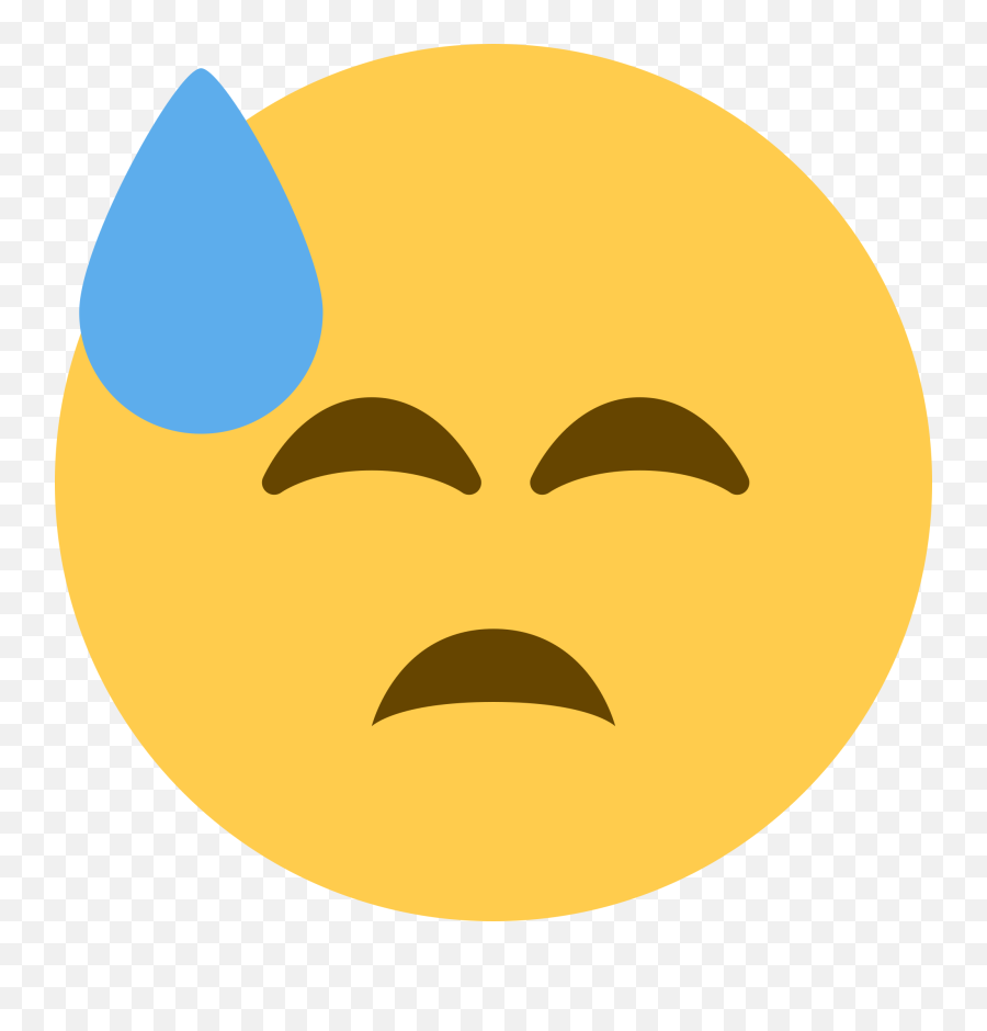 Downcast Face With Sweat Emoji Meaning With Pictures - Face With Cold Sweat Emoji,Scared Emoji