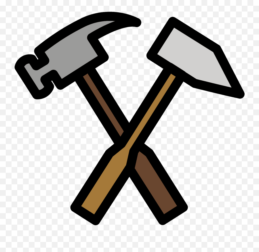 Hammer And Pick Emoji Clipart Free Download Transparent - Emoji,Metal Emoji