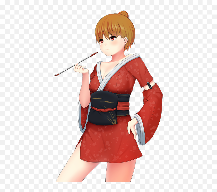 Free Photo Moe Cute Anime - Anime Girl Kimono Top Emoji,Anime Emotions Wallpaper
