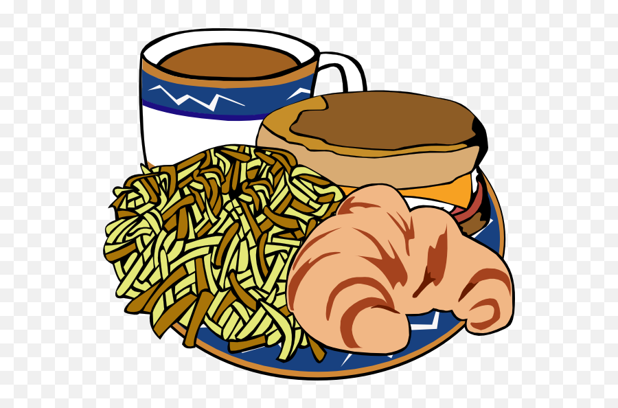 Breakfast Clip Art Clipart Clipartcow - Clipartix Breakfast Food Clipart Png Emoji,Black And White Breakfast Emoji