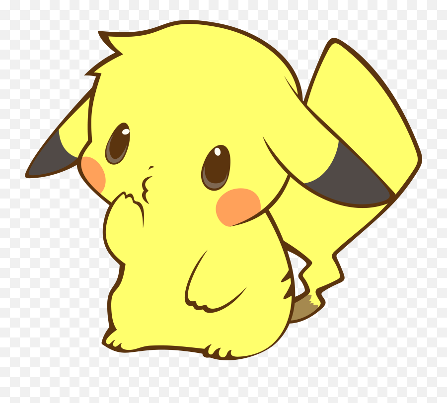 Chibi Pikachu Wallpapers - Cute Pikachu With Black Background Emoji,Pokemon Emoji