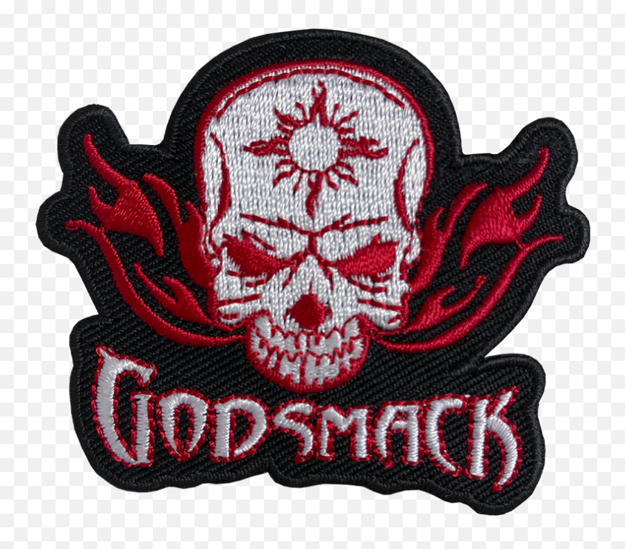 Gds Skull W Flame Patch Featured Items Godsmack Store - Language Emoji,Skull & Acrossbones Emoticon