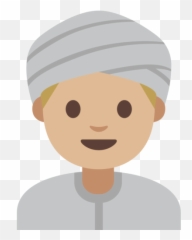 Turban And Light Skin Tone Medium Emoji,Bagel Emoji Google