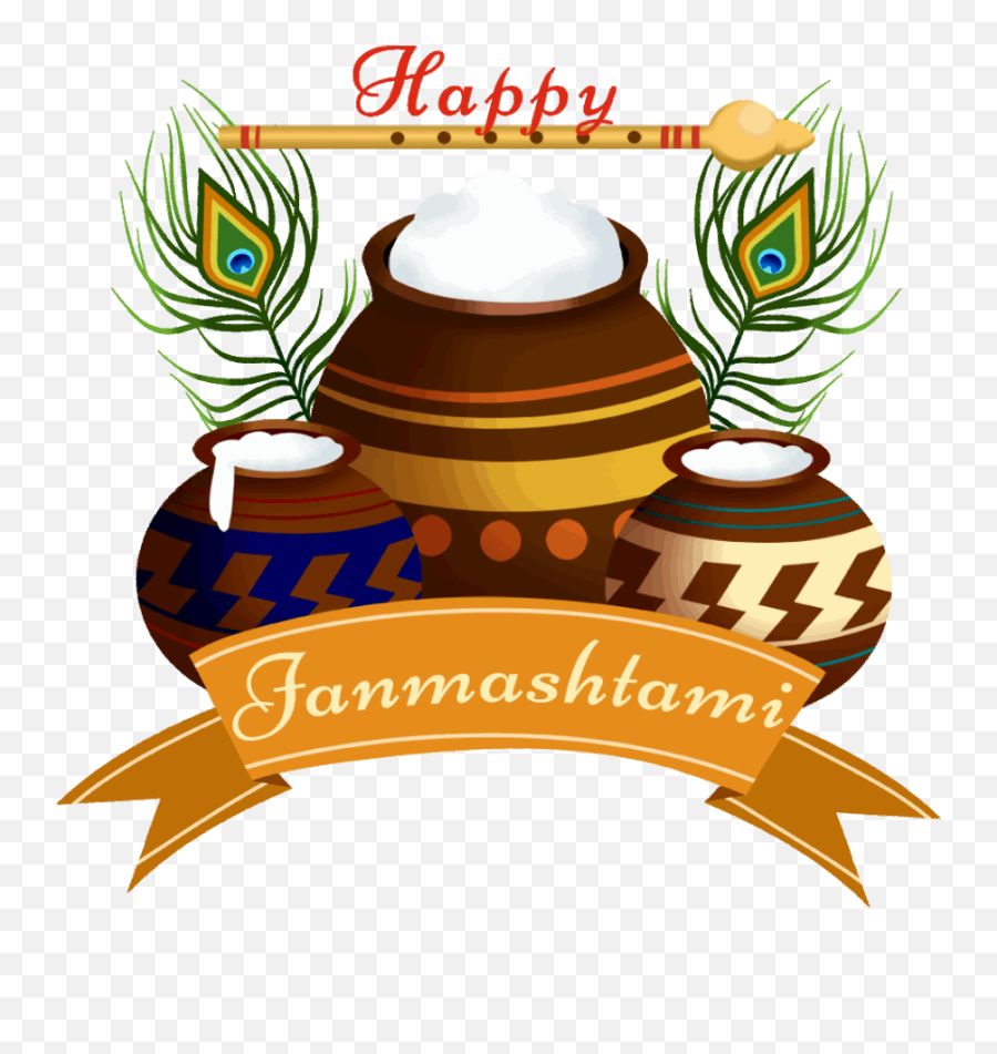 Hand Drawn Indian Religious Celebration 11 Free Png Image - Janmashtami Background Png Emoji,Hand Emoji Vine