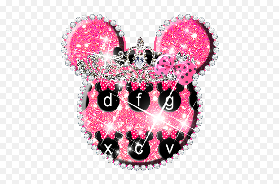 Download Pink Cute Minny Bowknot Keyboard Theme On Pc U0026 Mac - Girly Emoji,Cute Emoticons For Boyfriend