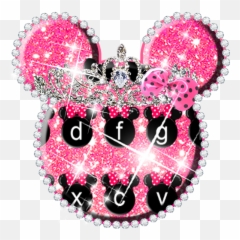 Download Pink Cute Minny Bowknot Keyboard Theme On Pc U0026 Mac - Girly Emoji,Cute Emoticons For Boyfriend