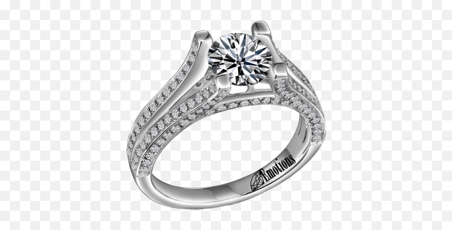 Round Diamond Engagement Rings - Solid Emoji,Emotions Jewelry